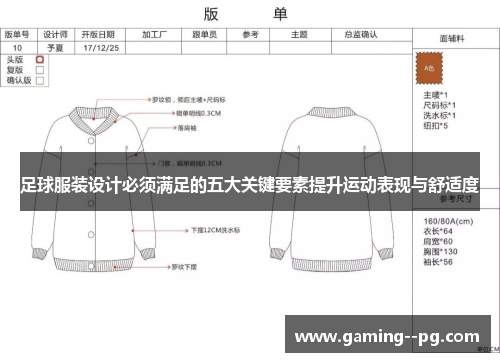 足球服装设计必须满足的五大关键要素提升运动表现与舒适度