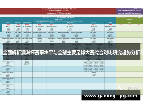 全面解析澳洲杯赛事水平与全球主要足球大赛综合对比研究趋势分析 全面解析澳洲杯赛事水平与全球主要足球大赛综合对比研究趋势分析